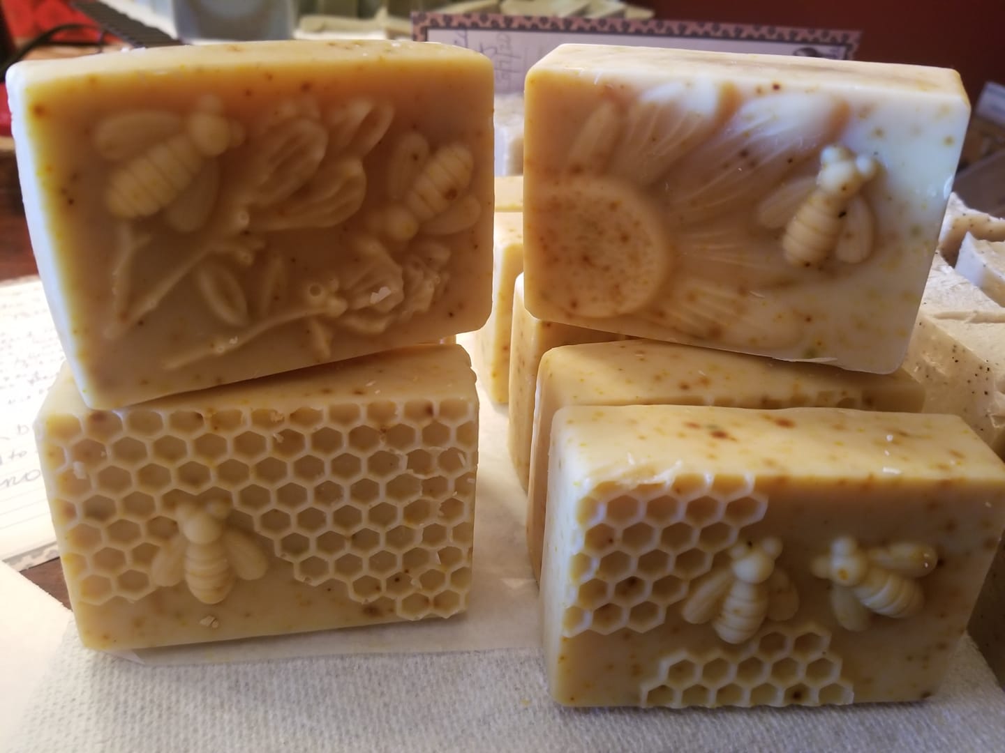 Bee Pollen and Honey "Bee" Soaps