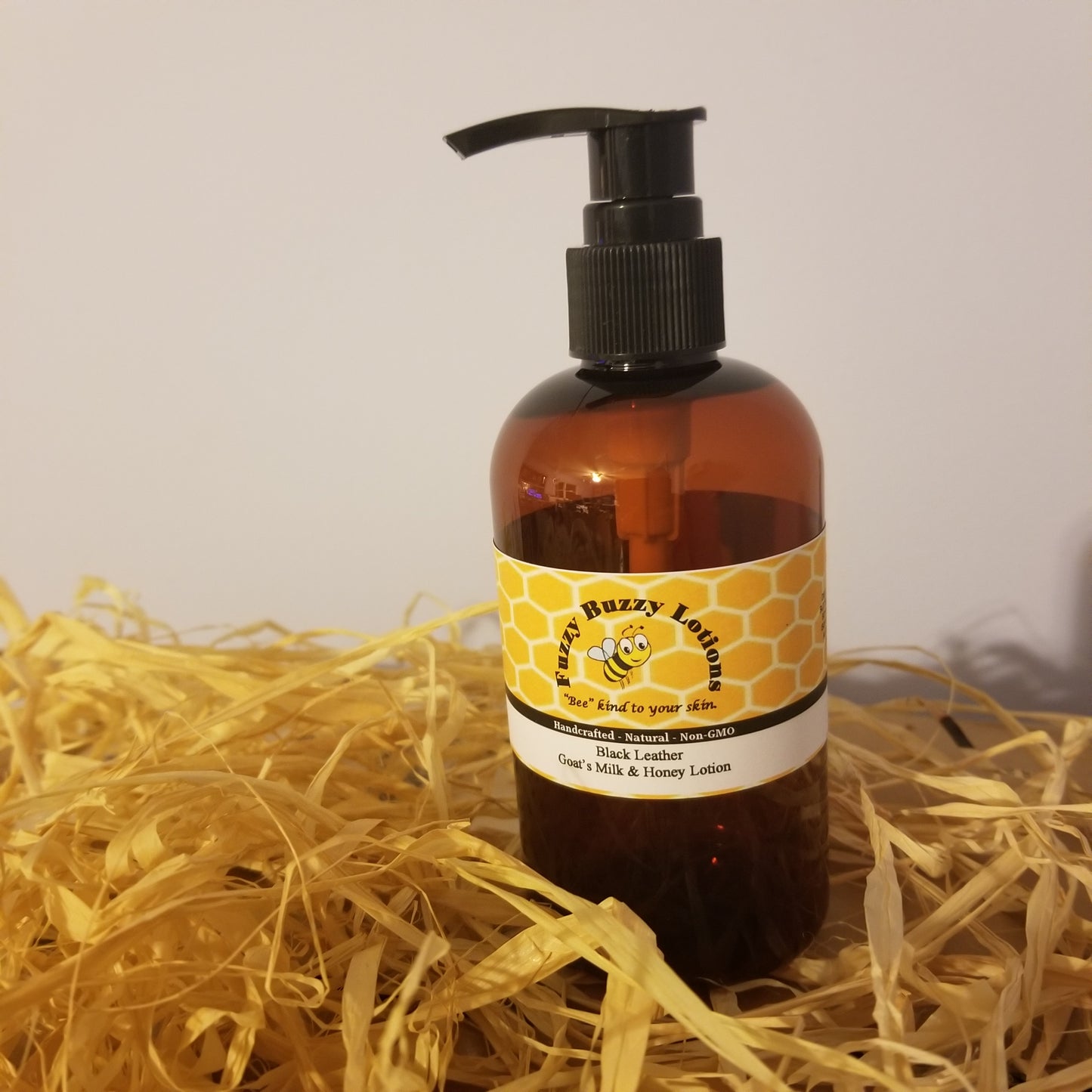 Black Leather goats milk and honey Lotion