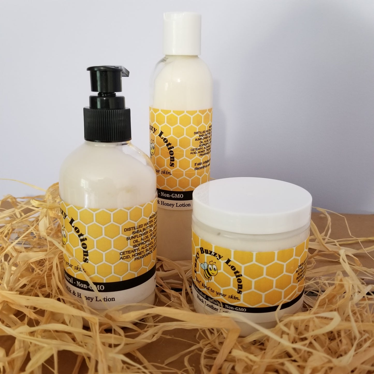 Black Leather goats milk and honey Lotion