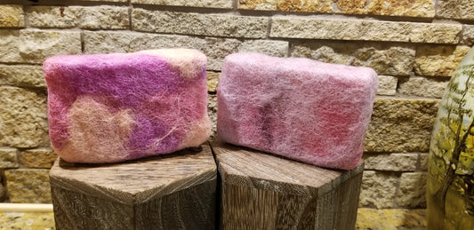 "Felted" soaps