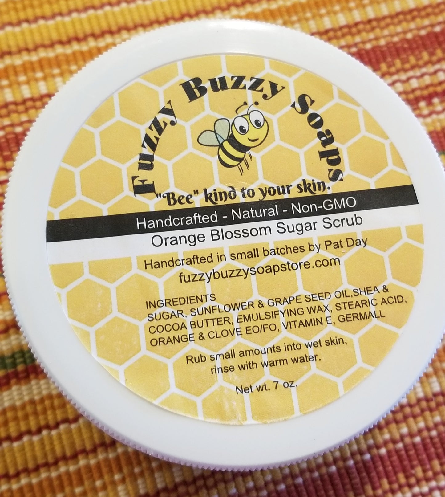 Orange blossom sugar scrub